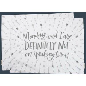 Cotton Sateen Pillowcase Set With Monday Quote Primitives By Kathy Standard Size